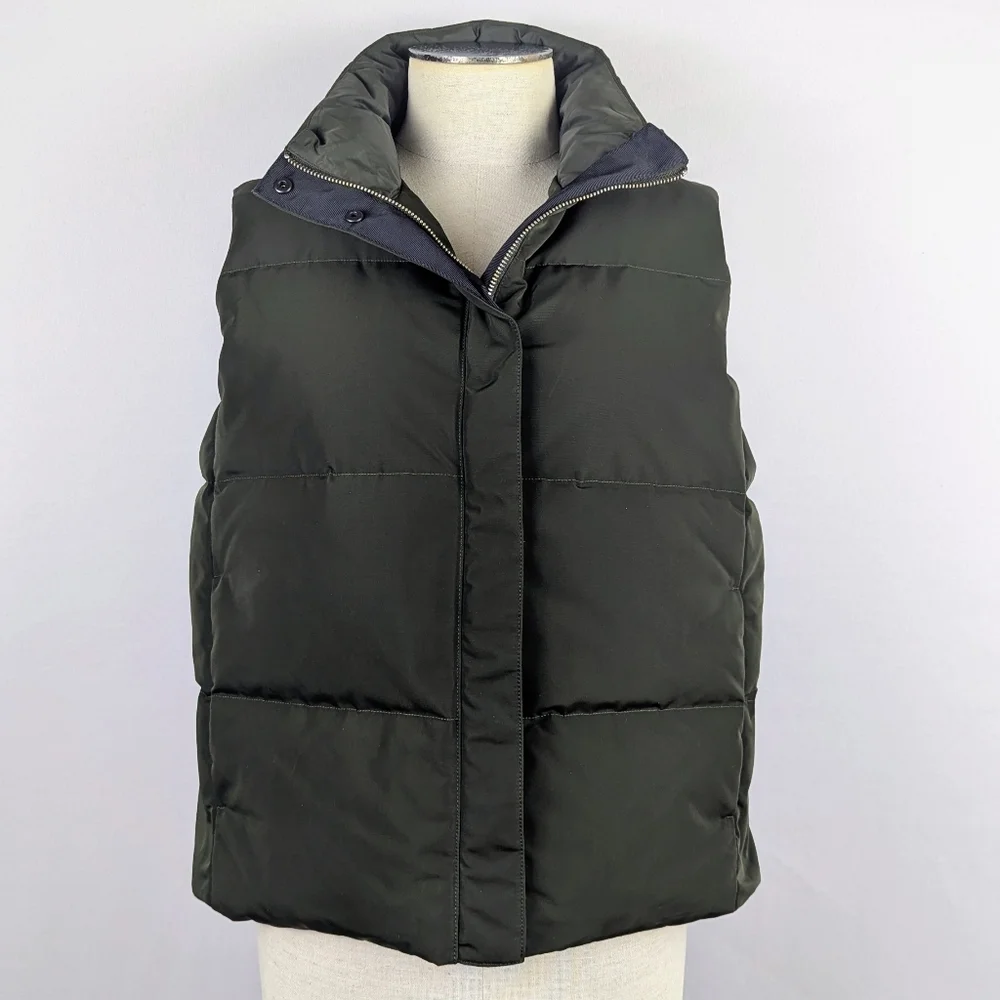 Theory Shell Down Vest Renew Poly 2 Down Feather Blend Fill Dark Rosemary M NWT